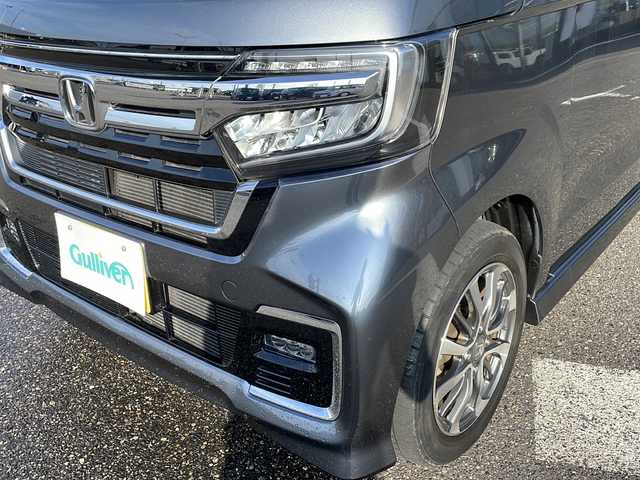 ホンダ Ｎ ＢＯＸ カスタム L 新潟県 2021(令3)年 4.5万km シャイニンググレーM ワンオーナー/プッシュスタート/社外ナビ/フルセグ/ＡＭ/ＦＭ/クルーズコントロール/ドアバイザー/バックカメラ/左側パワースライドドア/ＬＥＤヘッドライト/純正フロアマット/スマートキー