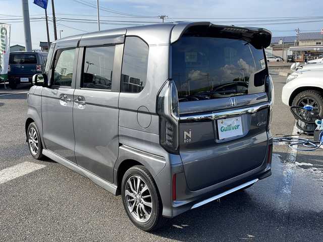 ホンダ Ｎ ＢＯＸ カスタム L 新潟県 2021(令3)年 4.5万km シャイニンググレーM ワンオーナー/プッシュスタート/社外ナビ/フルセグ/ＡＭ/ＦＭ/クルーズコントロール/ドアバイザー/バックカメラ/左側パワースライドドア/ＬＥＤヘッドライト/純正フロアマット/スマートキー