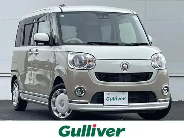 ダイハツ ムーヴ キャンバス X LTD メイクアップ SA Ⅲ 佐賀県 2017(平29)年 5.5万km パールホワイトⅢ/ナチュラルベージュマイカメタリック 2トーン スマートアシストIII　/バックセンサー　/社外ナビ　/・バックカメラ　/・フルセグTV/BT/CD/DVD/ETC　/社外ドラレコ(DRV-340)/両側パワースライドドア　/プッシュスタート　/アイドリングストップ　/スペアキー×1　/取扱説明書　/保証書