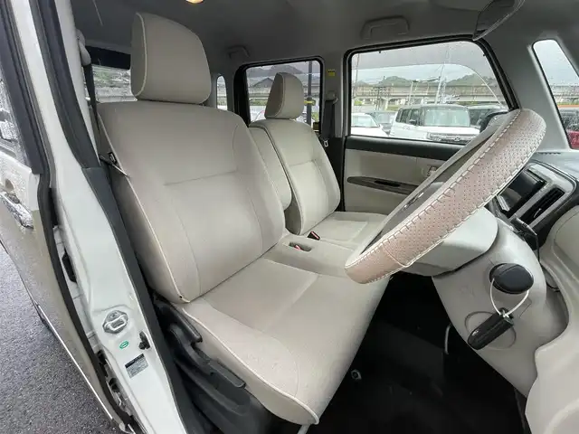ダイハツ ムーヴ キャンバス X LTD メイクアップ SA Ⅲ 佐賀県 2017(平29)年 5.5万km パールホワイトⅢ/ナチュラルベージュマイカメタリック 2トーン スマートアシストIII　/バックセンサー　/社外ナビ　/・バックカメラ　/・フルセグTV/BT/CD/DVD/ETC　/社外ドラレコ(DRV-340)/両側パワースライドドア　/プッシュスタート　/アイドリングストップ　/スペアキー×1　/取扱説明書　/保証書