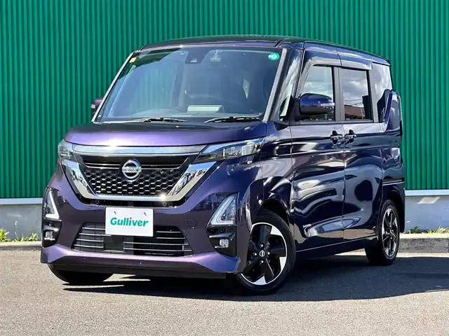 日産 ルークス HWS X プロパイロットED 宮城県 2020(令2)年 4.7万km アメジストパープル プロパイロット/インテリジェントエマージェンシーブレーキ/踏み間違い衝突防止アシスト/車線逸脱防止支援システム/車線逸脱警報/前方衝突予測警報/ふらつき警報/標識認識機能/インテリジェントアラウンドビューモニター/純正9インチナビ（MM319D-L）/・CD/DVD/・Bluetooth/・フルセグTV/ビルトインETC/ドライブレコーダー/ハンズフリーパワースライドドア（両側）/アダプティブLEDヘッドランプ/フォグランプ/オートライト/電動パーキングブレーキ/ブレーキホールド/電動格納ミラー/純正14インチAW/純正ドアバイザー/純正フロアマット/W/サイド/カーテン/ニーエアバッグ