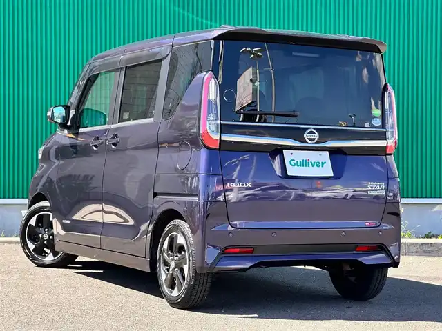 日産 ルークス HWS X プロパイロットED 宮城県 2020(令2)年 4.7万km アメジストパープル プロパイロット/インテリジェントエマージェンシーブレーキ/踏み間違い衝突防止アシスト/車線逸脱防止支援システム/車線逸脱警報/前方衝突予測警報/ふらつき警報/標識認識機能/インテリジェントアラウンドビューモニター/純正9インチナビ（MM319D-L）/・CD/DVD/・Bluetooth/・フルセグTV/ビルトインETC/ドライブレコーダー/ハンズフリーパワースライドドア（両側）/アダプティブLEDヘッドランプ/フォグランプ/オートライト/電動パーキングブレーキ/ブレーキホールド/電動格納ミラー/純正14インチAW/純正ドアバイザー/純正フロアマット/W/サイド/カーテン/ニーエアバッグ