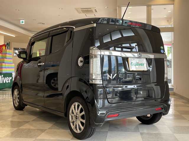 ホンダ Ｎ ＢＯＸ スラッシュ G Aパッケージ 福井県 2015(平27)年 14.8万km スマートブラック 純正７インチナビ/ワンセグTV/バックカメラ/ETC/衝突軽減ブレーキ/オートライト/HIDヘッドライト/社外AW付スタッドレスタイヤ車載/社外AW/プッシュスタート/スマートキー/純正フロアマット/ステアリングスイッチ/ウィンカーミラー