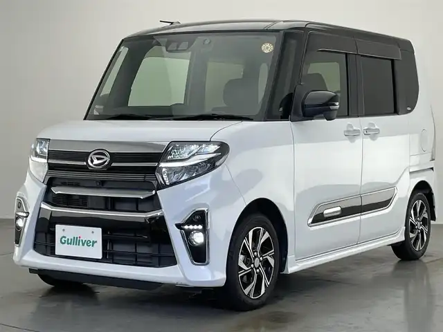ダイハツ タント カスタム X スタイルセレクション 愛知県 2021(令3)年 2.9万km ブラックマイカメタリック/シャイニングホワイトパール 純正８型ナビ　全方位カメラ　禁煙車　両側パワスラ　黒ハーフレザー　フルセグＴＶ　ドラレコ　ＥＴＣ　シートヒーター　スマートアシストIII　衝突軽減　レーンキープ　ＬＥＤオートライト　ＴＶキャンセラー アイドリングストップ　プッシュスタート　スマートキー　ロールサンシェード　