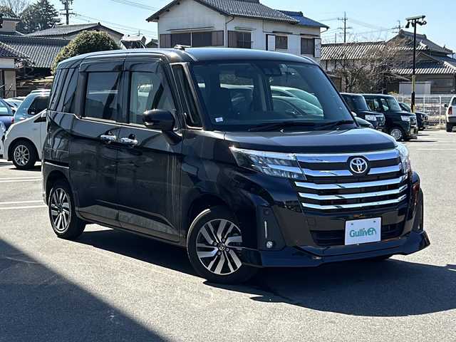 トヨタ ルーミー カスタムG 岐阜県 2022(令4)年 2.1万km 黒 純正ナビ/パノラマモニター/両側パワースライドドア/衝突回避支援ブレーキ機能/アダプティブクルーズコントロール/車線逸脱警報機能/ドライブレコーダー/スマートキー/キーレス/電動格納ミラー/ETC/ワンオーナー