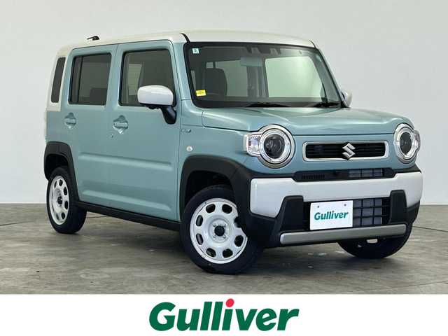 スズキ ハスラー HYBRID G 群馬県 2024(令6)年 0.2万km オフブルーメタリック/ソフトベージュメタリック 純正９インチナビ　全方位カメラ　レーダークルーズコントロール　レーンキープアシスト　衝突軽減ブレーキ　オートマチックハイビーム　シートヒーター　コーナーセンサー　ＬＥＤヘッドライト　ＥＴＣ　禁煙車
