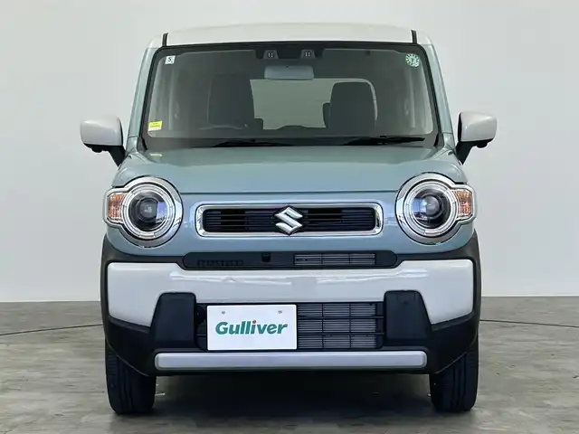 スズキ ハスラー HYBRID G 群馬県 2024(令6)年 0.2万km オフブルーメタリック/ソフトベージュメタリック 純正９インチナビ　全方位カメラ　レーダークルーズコントロール　レーンキープアシスト　衝突軽減ブレーキ　オートマチックハイビーム　シートヒーター　コーナーセンサー　ＬＥＤヘッドライト　ＥＴＣ　禁煙車