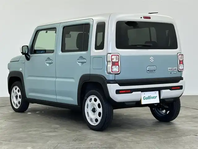 スズキ ハスラー HYBRID G 群馬県 2024(令6)年 0.2万km オフブルーメタリック/ソフトベージュメタリック 純正９インチナビ　全方位カメラ　レーダークルーズコントロール　レーンキープアシスト　衝突軽減ブレーキ　オートマチックハイビーム　シートヒーター　コーナーセンサー　ＬＥＤヘッドライト　ＥＴＣ　禁煙車