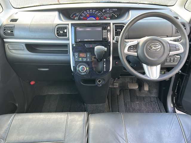 ダイハツ タント カスタム X トップED SA Ⅲ 広島県 2018(平30)年 6万km ブラックマイカメタリック 純正７型SDナビ/CD/DVD/SD/BT/フルセグTV/バックカメラ/スマートアシストIII/・衝突回避支援ブレーキ機能/・誤発進抑制機能(前方＋後方)/・車線逸脱警報機能/・ふらつき警報/・先行車発進お知らせ機能/・オートハイビーム/片側パワースライドドア/シートヒーター/LEDヘッドライト/オートライト/ETC/スマートキー/プッシュスタート/ステアリングスイッチ/サンシェード/純正フロアマット/純正アルミホイール/シートカバー