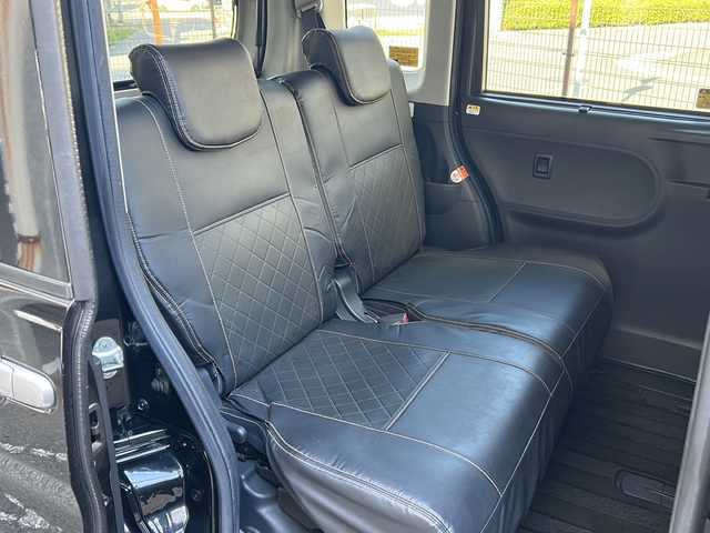 ダイハツ タント カスタム X トップED SA Ⅲ 広島県 2018(平30)年 6万km ブラックマイカメタリック 純正７型SDナビ/CD/DVD/SD/BT/フルセグTV/バックカメラ/スマートアシストIII/・衝突回避支援ブレーキ機能/・誤発進抑制機能(前方＋後方)/・車線逸脱警報機能/・ふらつき警報/・先行車発進お知らせ機能/・オートハイビーム/片側パワースライドドア/シートヒーター/LEDヘッドライト/オートライト/ETC/スマートキー/プッシュスタート/ステアリングスイッチ/サンシェード/純正フロアマット/純正アルミホイール/シートカバー