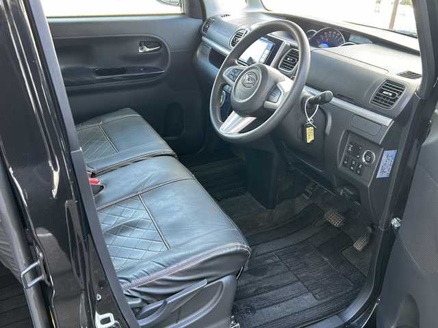 ダイハツ タント カスタム X トップED SA Ⅲ 広島県 2018(平30)年 6万km ブラックマイカメタリック 純正７型SDナビ/CD/DVD/SD/BT/フルセグTV/バックカメラ/スマートアシストIII/・衝突回避支援ブレーキ機能/・誤発進抑制機能(前方＋後方)/・車線逸脱警報機能/・ふらつき警報/・先行車発進お知らせ機能/・オートハイビーム/片側パワースライドドア/シートヒーター/LEDヘッドライト/オートライト/ETC/スマートキー/プッシュスタート/ステアリングスイッチ/サンシェード/純正フロアマット/純正アルミホイール/シートカバー