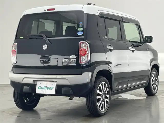 スズキ ハスラー Jスタイル Ⅱ ターボ 愛知県 2017(平29)年 7.9万km ブルーイッシュブラックパール 純正９型ナビ　全方位カメラ　デュアルセンサーブレーキ　禁煙　フルセグ　DVD　Bluetooth　クルコン　パドルシフト　車線逸脱　衝突軽減　シートヒーター　ETC　USB　フォグランプ　純正マット　フォグランプ　