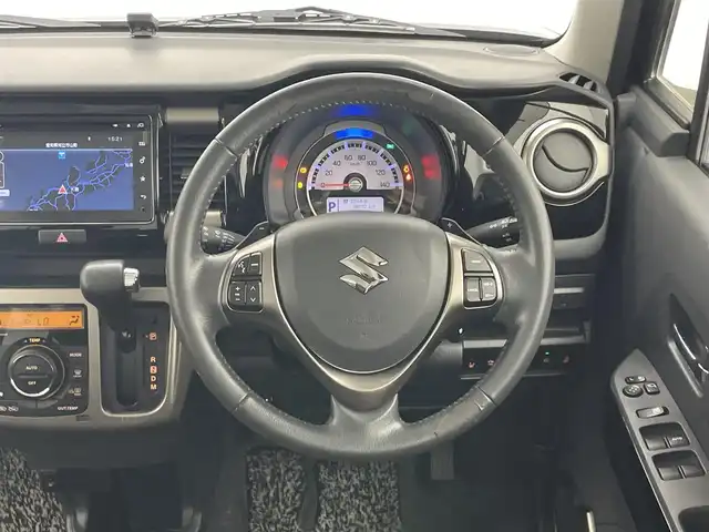 スズキ ハスラー Jスタイル Ⅱ ターボ 愛知県 2017(平29)年 7.9万km ブルーイッシュブラックパール 純正９型ナビ　全方位カメラ　デュアルセンサーブレーキ　禁煙　フルセグ　DVD　Bluetooth　クルコン　パドルシフト　車線逸脱　衝突軽減　シートヒーター　ETC　USB　フォグランプ　純正マット　フォグランプ　