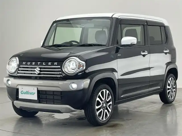 スズキ ハスラー Jスタイル Ⅱ ターボ 愛知県 2017(平29)年 7.9万km ブルーイッシュブラックパール 純正９型ナビ　全方位カメラ　デュアルセンサーブレーキ　禁煙　フルセグ　DVD　Bluetooth　クルコン　パドルシフト　車線逸脱　衝突軽減　シートヒーター　ETC　USB　フォグランプ　純正マット　フォグランプ　
