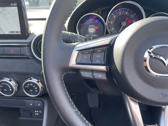 マツダ ロードスター ＲＦ VS テラコッタセレクション 滋賀県 2023(令5)年 1.2万km マシーングレープレミアムM 純正7インチナビ/（Bluetooth/CD/DVD/Apple CarPlay/Android Auto）/レザーシート/BOSEサウンドシステム/バックカメラ/クルーズコントロールシステム/クリアランスソナー/レーンキープアシスト/LEDヘッドライト/オートライト/ドライブレコーダー/D/Nシートヒーター/パドルシフト/純正フロアマット/プッシュスタート/スマートキー/ステアリングリモコン