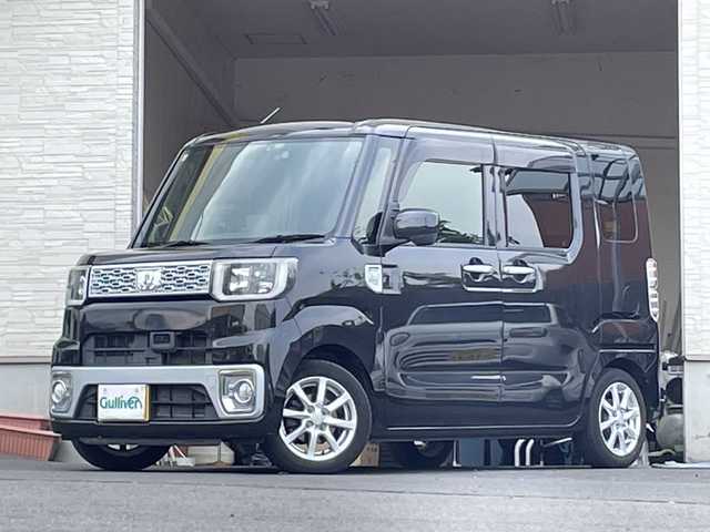 ダイハツ ウェイク X SA 大分県 2014(平26)年 10.6万km ブラックマイカメタリック パワースライドドア/純正ナビ/フルセグTV/Bluetooth/純正フロアマット/社外ETC/オートライト/衝突被害軽減ブレーキ/スマートキー
