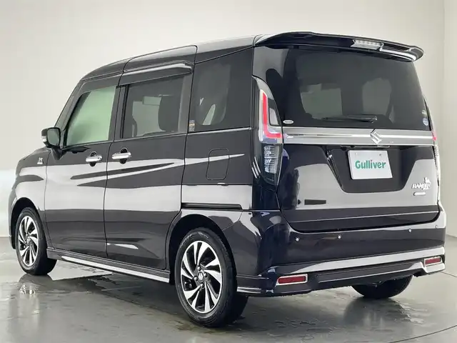 スズキ ソリオ バンディット HV MV 愛知県 2021(令3)年 1.5万km グリッターバイオレットパール 純９型ＤＡナビ　フルセグＴＶ　Ｂｌｕｅｔｏｏｔｈ　全方位カメラ　ＨＵＤ　両側電動スライドドア　前後ドラレコ　衝突軽減　スタッドレスタイヤ付き　温シート　レーダークルコン　ＬＥＤヘッドライト　禁煙車