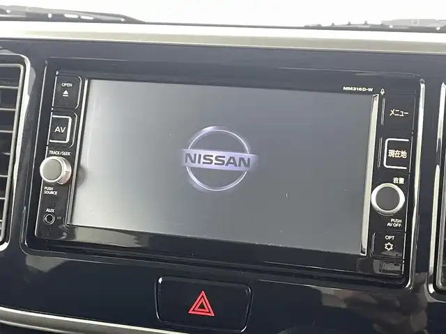 日産 デイズ ルークス ライダーXターボ 福島県 2016(平28)年 4.4万km チタニウムグレーメタリック 純正メモリナビゲーション /【AM/FM/DVD/CD/Bluetooth/フルセグ】/型番:MM316D-W/アラウンドビューモニター/両側パワースライドドア /ETC　/エマージェンシーブレーキ　/ターボ車　/ドライブレコーダー　/革巻きステアリング　/ステアリングスイッチ　/プッシュスタート　/・スマートキー　/・スペアキー　/LEDライト　/・オート/フォグライト/純正フロアマット
