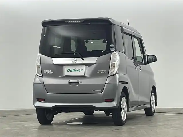 日産 デイズ ルークス ライダーXターボ 福島県 2016(平28)年 4.4万km チタニウムグレーメタリック 純正メモリナビゲーション /【AM/FM/DVD/CD/Bluetooth/フルセグ】/型番:MM316D-W/アラウンドビューモニター/両側パワースライドドア /ETC　/エマージェンシーブレーキ　/ターボ車　/ドライブレコーダー　/革巻きステアリング　/ステアリングスイッチ　/プッシュスタート　/・スマートキー　/・スペアキー　/LEDライト　/・オート/フォグライト/純正フロアマット