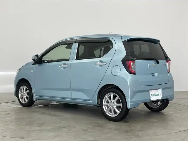 ダイハツ ミラ イース G リミテッド SAⅢ 埼玉県 2021(令3)年 2.4万km スカイブルーメタリック 社外SDナビ/ CD DVD フルセグTV SD USB BT/バックカメラ/衝突被害軽減システム/クリアランスソナー/横滑り防止/アイドリングストップ/シートヒーター（D/N）/シートカバー有/LEDオートライト/オートハイビーム/フォグランプ/社外センターコンソール/フロアマット/ドアバイザー/プッシュスタート/スマートキー/スペアキー