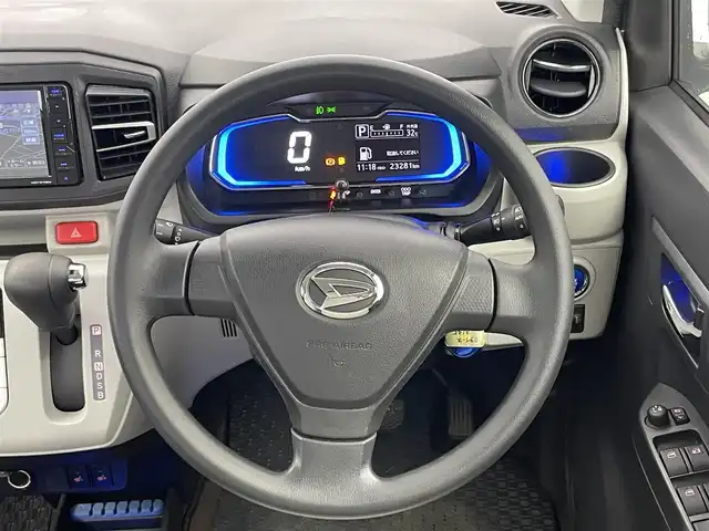 ダイハツ ミラ イース G リミテッド SAⅢ 埼玉県 2021(令3)年 2.4万km スカイブルーメタリック 社外SDナビ/ CD DVD フルセグTV SD USB BT/バックカメラ/衝突被害軽減システム/クリアランスソナー/横滑り防止/アイドリングストップ/シートヒーター（D/N）/シートカバー有/LEDオートライト/オートハイビーム/フォグランプ/社外センターコンソール/フロアマット/ドアバイザー/プッシュスタート/スマートキー/スペアキー