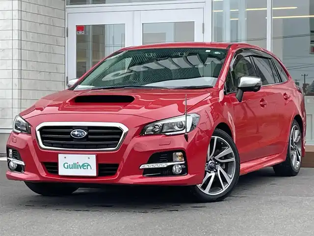 スバル レヴォーグ 1．6GT－S アイサイト 道央・札幌 2016(平28)年 5.4万km ピュアレッド ・４WD/・アイサイト/・社外ナビ/　CD＆DVD＆BT＆TV/・バックカメラ/・パワーシート/・レザーシート/・レーダークルーズコントロール/・レーンキープアシスト/・ブラインドスポットモニター/・コーナーポール/・ヒルディセントコントロール/・アイドリングストップ/・パドルシフト/・プッシュスタート/・スマートキー/・電動格納ミラー/・ビルトインETC/・MT付AT/・ステアリングスイッチ/・ハンズフリー/・オートエアコン/・オートライト/・シートヒーター/・純正フロアマット/・ドアバイザー/・ウィンカーミラー/・フォグライト/・LEDヘッドライト