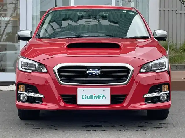 スバル レヴォーグ 1．6GT－S アイサイト 道央・札幌 2016(平28)年 5.4万km ピュアレッド ・４WD/・アイサイト/・社外ナビ/　CD＆DVD＆BT＆TV/・バックカメラ/・パワーシート/・レザーシート/・レーダークルーズコントロール/・レーンキープアシスト/・ブラインドスポットモニター/・コーナーポール/・ヒルディセントコントロール/・アイドリングストップ/・パドルシフト/・プッシュスタート/・スマートキー/・電動格納ミラー/・ビルトインETC/・MT付AT/・ステアリングスイッチ/・ハンズフリー/・オートエアコン/・オートライト/・シートヒーター/・純正フロアマット/・ドアバイザー/・ウィンカーミラー/・フォグライト/・LEDヘッドライト