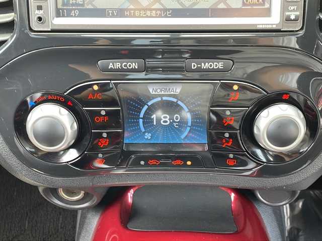 日産 ジューク 16GT FOUR 道北・旭川 2011(平23)年 10万km ラディアントレッド ・4WD/・純正デーラーオプションナビ/　CD/DVD/BT/TV/・バックカメラ/・オートライト/・革巻きステアリング/・スマートキー/・プッシュスタート/・純正エンジンスターター/・横滑り防止/・ETC/・保証書/取説/・純正フロアマット/・ドアバイザー/・社外AW付冬タイヤ積込