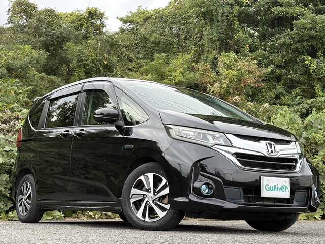 ホンダ フリード ハイブリット EX 大分県 2017(平29)年 11.8万km クリスタルブラックパール ホンダセンシング /両側パワースライドドア/モデューロエアロパーツ/純正メモリーナビ/バックカメラ/フルセグ/DVD/Bluetooth/ハーフレザーシート/シートヒーター/アダプティブクルーズコントロール/レーンキープアシスト/ビルトインETC/純正LEDヘッドライト/オートライトコントロール/スマートキー/エンジンプッシュスタート/純正15インチアルミホイール