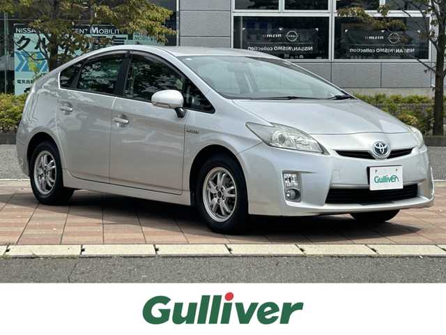 トヨタ プリウス S 福島県 2010(平22)年 7.2万km シルバーM 社外ナビゲーション/型番：CN-H510WD/【CD/DVD/SD/AUX/BT/TV】/バックカメラ/ドライブレコーダー/ビルトインETC/オートライト/アイドリングストップ/純正フロアマット/純正ドアバイザー