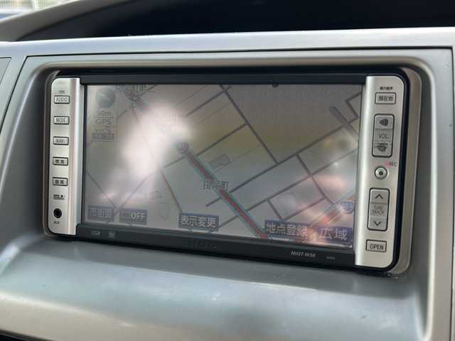 トヨタ エスティマ アエラス Gエディション 富山県 2007(平19)年 7万km ブラック スマートキー/３列シート/両側パワースライドドア/純正HDDナビ(NH3T-W56)/純正フリップダウンモニター(V9T-R56C)/バックカメラ/DVD/CD/MD/ビルトインETC/HIDヘッドライト/フォグランプ/純正フロアマット/電格ウィンカーミラー/木目・革巻きステアリング/プッシュスタート/TVキャンセラー/純正１７インチAW/保証書・取説
