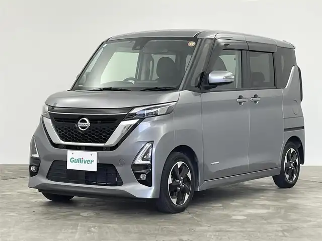 日産 ルークス HWS X プロパイロットED 福島県 2021(令3)年 2.2万km チタニウムグレーメタリック 純正７インチナビ　アラウンドビューモニター　両側パワースライドドア　プロパイロット　ＬＥＤ　ＡＨＢ　純正１４インチＡＷ　ステアリングリモコン　カーテンエアバッグ　ＥＴＣ　スマートキー　禁煙車