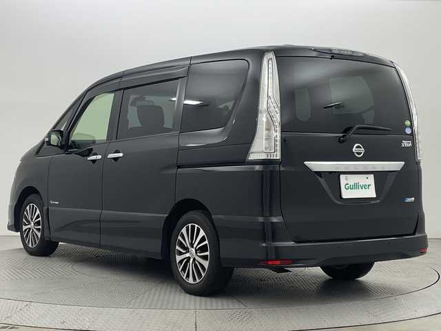 日産 セレナ HWS S HV Vセレ +Sefty Aセーフ 新潟県 2015(平27)年 6.1万km ダイヤモンドブラック エマージェンシーブレーキ/ALPINEフリップダウンモニター/ALPINE SDナビ/　CD/DVD/Bluetooth/フルセグTV/アラウンドビューモニター/両側パワースライドドア/LEDオートライト/純正16インチアルミホイール/電格ミラー/ウィンカーミラー/スマートキー/ビルトインETC