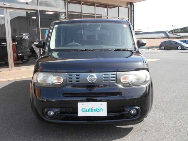 日産 キューブ 15X Vセレクション 栃木県 2008(平20)年 11.3万km スーパーブラック 純正メモリーナビ・ワンセグTV・DVD再生/      (HP308-W) /バックカメラ/前後ドライブレコーダー/ETC/社外15インチアルミホイール/プッシュスタート/スマートキー/フォグランプ/オートライト/チルトステアリング/シートアジャスター/ウインカーミラー/フロアマット/ドアバイザー/Wエアバッグ/ABS/新車保証書/取扱説明書/スペアキー（スマートキー）