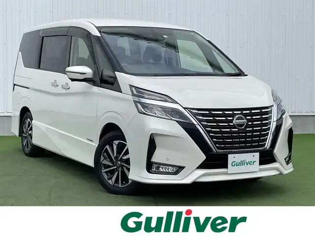 日産 セレナ ハイウェイスター V 香川県 2020(令2)年 5.5万km ブリリアントホワイトパール 登録時走行距離：54813ｋｍ/純正10型SDナビゲーション/→CD/DVD再生/→フルセグTV/アラウンドビューモニター/ブラインドスポットモニター/前方ドライブレコーダー/ETC/クルーズコントロール/コーナーセンサー/USB接続/オートエアコン/後席エアコン/純正アルミホイール/LEDオートライト/フォグランプ/衝突被害軽減システム　/スマートキー