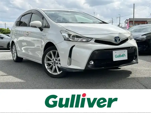 トヨタ プリウス α S ツーリングセレクション 奈良県 2015(平27)年 3.5万km ホワイトパールクリスタルシャイン ワンオーナー/フルセグテレビ/バックカメラ/Bluetooth/ドアバイザー/ビルドインETC/オートライト（LED）/スマートボタン/追従式クルーズコントロール/取扱説明書/保証書/スペアキー/純正ナビ