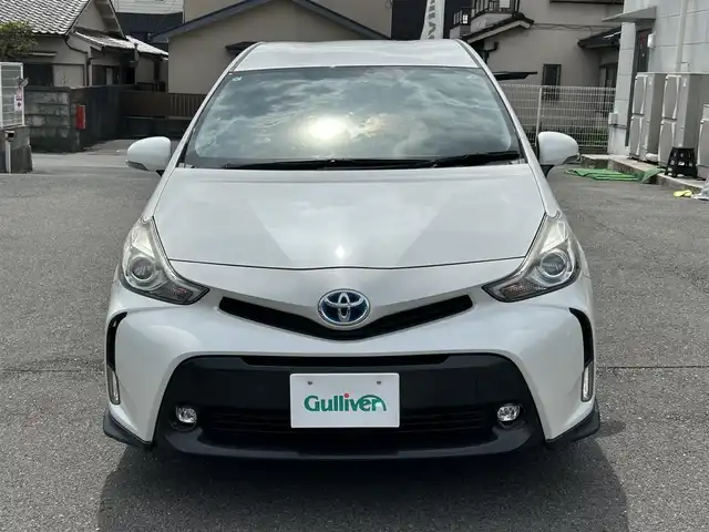 トヨタ プリウス α S ツーリングセレクション 奈良県 2015(平27)年 3.5万km ホワイトパールクリスタルシャイン ワンオーナー/フルセグテレビ/バックカメラ/Bluetooth/ドアバイザー/ビルドインETC/オートライト（LED）/スマートボタン/追従式クルーズコントロール/取扱説明書/保証書/スペアキー/純正ナビ