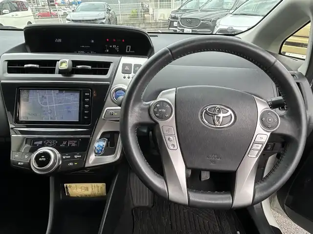 トヨタ プリウス α S ツーリングセレクション 奈良県 2015(平27)年 3.5万km ホワイトパールクリスタルシャイン ワンオーナー/フルセグテレビ/バックカメラ/Bluetooth/ドアバイザー/ビルドインETC/オートライト（LED）/スマートボタン/追従式クルーズコントロール/取扱説明書/保証書/スペアキー/純正ナビ