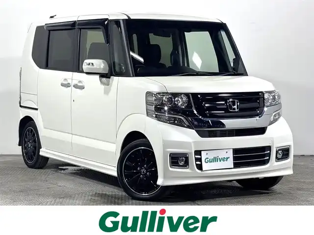ホンダ Ｎ ＢＯＸ カスタムGターボSSブラッククタイル 大阪府 2017(平29)年 2.3万km プレミアムホワイトパールⅡ 純正ナビTV バックカメラ 両側パワースライドドア ハーフレザー シートヒーター クルーズコントロール 衝突軽減ブレーキ スマートキー プッシュスタート オートライト アイドリングストップ ETC