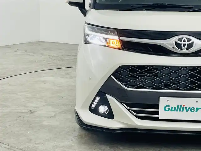 トヨタ タンク カスタムG－T 福島県 2018(平30)年 1.9万km パールホワイトⅢ スマートアシスト/・衝突被害軽減システム/・オートハイビーム/・車線逸脱警報/・先行車発進告知/・パーキングセンサー/ドライブレコーダー前後　/クルーズコントロール　/ＢＬＩＴＺ車高調　/・純正サスショック積み込み/・社外マフラー　/純正CDプレイヤー/【AM/FM/AUX/CD】/型番:CP-W66/両側パワースライドドア　/プッシュスタート　/・スマートキー　/・スペアキー　/LEDライト　/・オートライト　/・フォグライト/革巻きステアリング/・チルトステアリング/・ステアリングスイッチ/取扱説明書