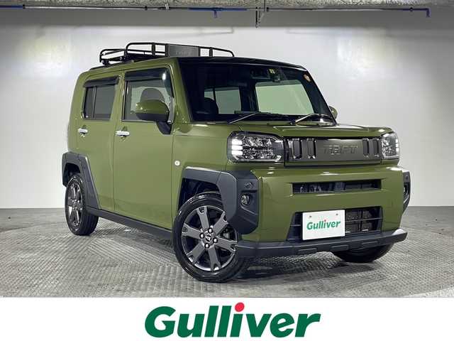 ダイハツ タフト G ターボ 沖縄県 2023(令5)年 5.6万km 緑 県外仕入れ　/禁煙車　/純正９インチディスプレイオーディオ　/（フルセグＴＶ　Ｂｌｕｅｔｏｏｔｈ）　/ガラスルーフ　/前後ドライブレコーダー　/ルーフレール　/アダプティブクルーズコントロール　/衝突被害軽減ブレーキ/車逸脱警報機能/LEDヘッドライト/スマートキー/ステアリングスイッチ/純正ドアバイザー