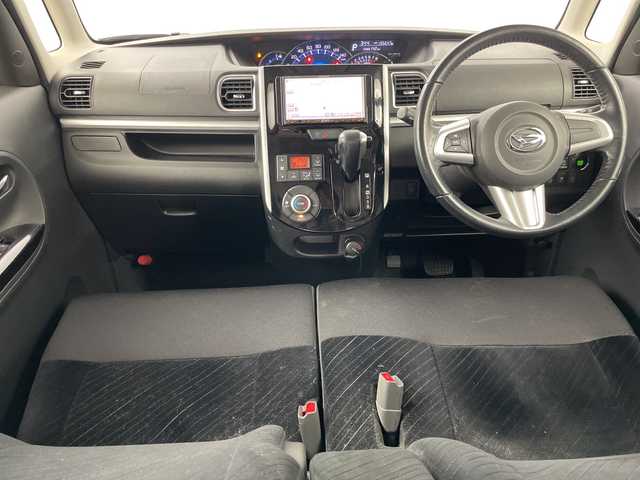 ダイハツ タント カスタム RS SA 道央・札幌 2014(平26)年 13.6万km ブラックマイカメタリック ・４WD/・社外ナビ（HDD＆AM＆FM）/・両側パワースライドドア/・社外前後ドライブレコーダー/・アイドリングストップ/・プッシュスタート/・HIDヘッドライト/・オートライト/・スマートキー/・社外14インチAW/・純正AW付夏タイヤ積込