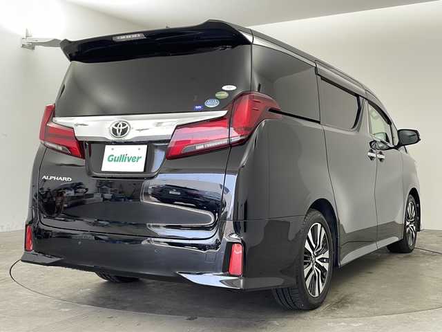 トヨタ アルファード S Cパッケージ 兵庫県 2018(平30)年 5.3万km ブラック ・純正ナビ/CD/DVD/Bluetooth/SD/TV/・トヨタセーフティセンス/・プリクラッシュセーフティ/・レーンディパーチャーアラート/・クリアランスソナー/・前後コーナーセンサー/・電動パーキングブレーキ/・ブレーキホールド/・レーダークルーズコントロール/・MTモード付AT/・両側パワースライドドア/・LEDオートライト/・オートマチックハイビーム/・ステアリングリモコン/・コンビステアリング/・ステアリングヒーター/・パワーシート（D席＋N席）/・シートヒーター（D席＋N席）/・エアシート（D席＋N席）/・メモリシート（D席）/・レザーシート/・デジタルインナーミラー/・パワーバックドア/・純正フリップダウンモニター/・オットマン/・ウォークスルー/・バックカメラ/・ビルドインETC/・純正18インチアルミホイール/・純正フロアマット/・W＋サイドエアバッグ/・カーテンエアバッグ/・100V充電/・スマートキー/・スペアキー/・プッシュスタートボタン