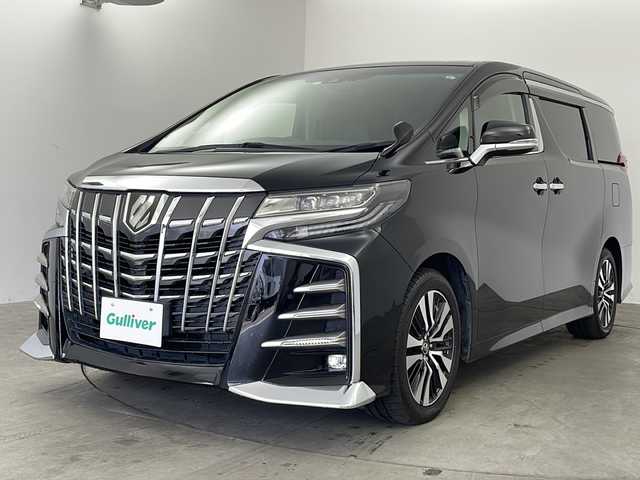 トヨタ アルファード S Cパッケージ 兵庫県 2018(平30)年 5.3万km ブラック ・純正ナビ/CD/DVD/Bluetooth/SD/TV/・トヨタセーフティセンス/・プリクラッシュセーフティ/・レーンディパーチャーアラート/・クリアランスソナー/・前後コーナーセンサー/・電動パーキングブレーキ/・ブレーキホールド/・レーダークルーズコントロール/・MTモード付AT/・両側パワースライドドア/・LEDオートライト/・オートマチックハイビーム/・ステアリングリモコン/・コンビステアリング/・ステアリングヒーター/・パワーシート（D席＋N席）/・シートヒーター（D席＋N席）/・エアシート（D席＋N席）/・メモリシート（D席）/・レザーシート/・デジタルインナーミラー/・パワーバックドア/・純正フリップダウンモニター/・オットマン/・ウォークスルー/・バックカメラ/・ビルドインETC/・純正18インチアルミホイール/・純正フロアマット/・W＋サイドエアバッグ/・カーテンエアバッグ/・100V充電/・スマートキー/・スペアキー/・プッシュスタートボタン