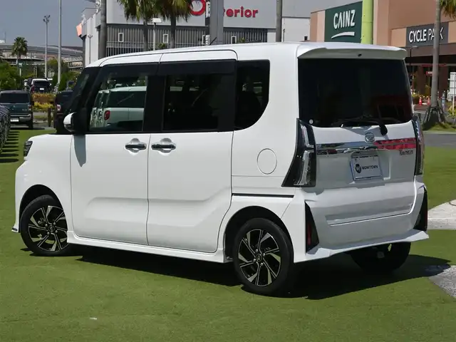 ダイハツ タント カスタム X 千葉県 2022(令4)年 3.3万km シャイニングホワイトパール 155/65R14/スマートアシストIII/両側パワースライドドア/純正メモリーナビ/地デジTV/【DVD/CD再生機能　Bluetooth接続】/バックカメラ/ドライブレコーダー/ハーフレザーシート/前席シートヒーター/ステアリングスイッチ/LEDヘッドライト/フォグライト/コーナーセンサー/純正14インチアルミホイル/サイド/カーテンエアバッグ/キーフリーシステム