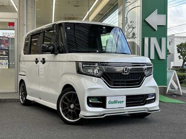 ホンダ Ｎ ＢＯＸ カスタム G L ホンダセンシング 高知県 2018(平30)年 9.8万km プレミアムホワイトパールⅡ ワンオーナー　/WORKSアルミホイール /SILK BLazeエアロ/片側パワスラ /フルセグナビ (AVIC-RZ901)/【Bluetooth CD TV 】/バックカメラ /前後ドラレコ /ETC /カーテンエアバック /衝突被害軽減システム/レーンキープアシスト/レザー調シートカバー/ドアバイザー