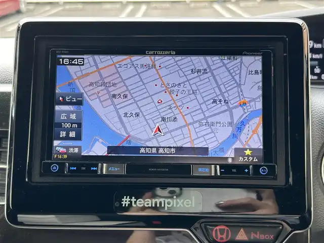 ホンダ Ｎ ＢＯＸ カスタム G L ホンダセンシング 高知県 2018(平30)年 9.8万km プレミアムホワイトパールⅡ ワンオーナー　/WORKSアルミホイール /SILK BLazeエアロ/片側パワスラ /フルセグナビ (AVIC-RZ901)/【Bluetooth CD TV 】/バックカメラ /前後ドラレコ /ETC /カーテンエアバック /衝突被害軽減システム/レーンキープアシスト/レザー調シートカバー/ドアバイザー