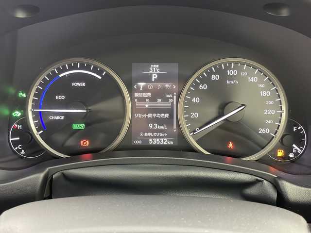 レクサス ＮＸ 300h Iパッケージ 岐阜県 2016(平28)年 5.4万km ソニッククォーツ レーダークルーズコントロール（追従あり）/パドルシフト/ステアリングリモコン/ステアリングヒーター/シートヒーター/衝突軽減ブレーキ/横滑り防止装置/オートライト/オートハイビーム/コーナーセンサー/レーンキープアシスト/純正フロアマット/純正アルミホイール/パワーシート/シートメモリ/プッシュスタート/スマートキー/スペアキー（1本）/電格ミラー/ETC