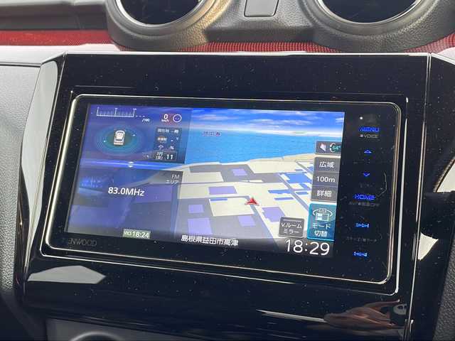 スズキ スイフト スポーツ 島根県 2024(令6)年 0.1万km スーパーブラックパール 社外ナビ/Bluetooth CD DVD USB/フルセグ TV/アラウンドビューカメラ/ブラインドスポットモニター/前後ドライブレコーダ/ETC/横滑り防止装置/コーナーセンサー/レーンキープアシスト/盗難防止装置/オートライト/衝突被害軽減システム/LEDヘッドライト/純正17インチアルミホイール/運転席シートヒーター/保証書/取扱説明書