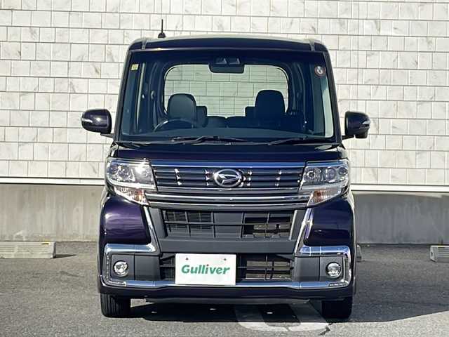 ダイハツ タント カスタム X トップED SA Ⅲ 山形県 2016(平28)年 7.9万km ナイトシャドーパープルクリスタルM ワンオーナー/禁煙車/衝突被害軽減システム/横滑り防止装置/後方コーナーセンサー/アイドリングストップ/オートライト/オートマチックハイビーム/純正ナビ（CD、DVD、ワンセグ、Bl）/シートヒーター/純正フロアマット/純正AW１４インチ/ハーフレザーシート/片側パワースライドドア/スタッドレスタイヤ/プッシュスタート